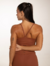 Top Reto Alcinha Fina Dois Em Um Marrom Telha Lift Soft Touch - comprar online