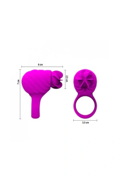 Anel Peniano Pretty Love Frances em Silicone com 3 Modos de Vibração na internet