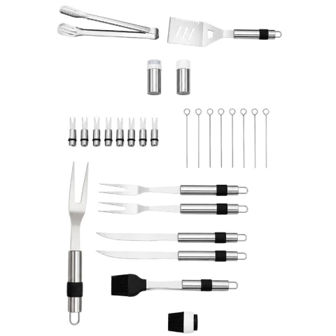 KIT PARRILLERO COMPLETO 27 PIEZAS