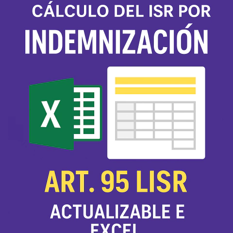 Excel para calcular ISR anual con Indemnización (Art. 95 LISR )