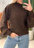 Blusa em Tricô Modal Pipoca com gola Jeniffer Ref. 2028