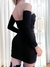 Vestido Feminino Curto Plissado Manga Longa Caroline ref.802 - loja online