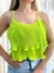Imagem do Cropped Feminino de Alça Ajustável e Babado Cris ref.221