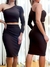 Conjunto Feminino Cropped Nula Manga e Saia Maristela ref.792 - PROTOCOLO MODAS