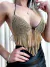Cropped Feminino de Strass e Franjas Riana ref.852 na internet