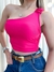 Cropped Feminino Alça Única Plissado Rosani Ref.1200 - comprar online