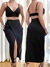 Conjunto Feminino Cropped e Saia Midi Aristela ref.665 - comprar online