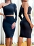 Conjunto Feminino Cropped Nula Manga e Saia Maristela ref.792 - comprar online