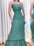 Vestido Feminino Longo com Alça e detalhe amarração Cleuza ref.1154