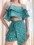 Conjunto Feminino Floral Cropped Babado e Short Saia Amarração Nice Ref. 1115 - comprar online