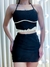 Conjunto Feminino Tricô Saia e Cropped Franja Fabiana Ref. 1195