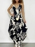 Vestido Feminino Longo Estampado com Bico e Amarração Tânia Ref. 1215 - PROTOCOLO MODAS