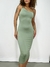 Vestido Feminino Midi em Suplex Alça Única com Fivela Paula Ref. 1392 - PROTOCOLO MODAS