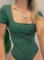 Body Feminino em Poliamida Manga Curta e Decote Quadrado Aline Ref. 1337 na internet