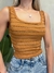Cropped Feminino Decote Quadrado Listrado Avila ref.953 - PROTOCOLO MODAS