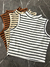 Cropped Feminino Regata Gola Listrado Catia Ref. 711