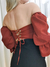 Cropped Feminino em Alfaiataria Corset Ciganinha Elisa Ref. 825 na internet