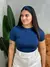 Cropped em Suplex Manga Curta e Gola Canoa com Faixa Ref.1728 - loja online