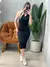 Vestido Curto em Ribana Regata com Zíper Frontal e Gola Ref.1733 - comprar online
