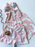Conjunto Feminino em Crepe Blusa Bata Alongada Amarração e Short Sheila Ref. 1373 - PROTOCOLO MODAS