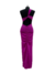 Vestido Feminino Suplex Longo Alça Única Plissado nas Costas Yasmin Ref. 1260 - PROTOCOLO MODAS
