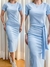 Vestido Feminino Midi em Ribana Manga Curta com Faixa Ana Alice Ref. 1092 - comprar online