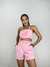 Conjunto Feminino em Alfaiataria Short com Cinto e Cropped Amarração com Flor Claudia Ref. 1323 na internet