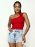 Cropped Feminino Ribana Alça Única com Flor Denise Ref. 1211