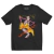 Remera negra de Aerosmith con diseño gráfico de una figura metálica y texto artístico que dice "Aerosmith".