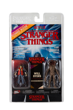 Figuras de Stranger Things - Pack X2 Will + Demogorgon + Comic McFarlane