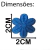 FLORZINHA Artesanato Tecido Prensado/Ultrassom 2cm 100pc - comprar online