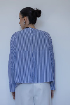 BLUSA LISTRADA ZARA (M) - Rediscover Brechó - Moda Circular e Atemporal