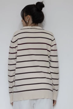 BLUSA COM GOLA LISTRADA (M) na internet