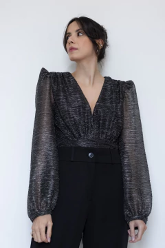 BODY METALIZADO (M) - Rediscover Brechó - Moda Circular e Atemporal