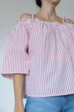 BLUSA OMBRO A OMBRO FOREVER 21 (M) - Rediscover Brechó - Moda Circular e Atemporal