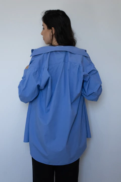 CAMISA SOCIAL AZUL (G) - Rediscover Brechó - Moda Circular e Atemporal