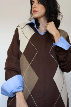 SUÉTER MARROM LOSÂNGOS (G) - comprar online