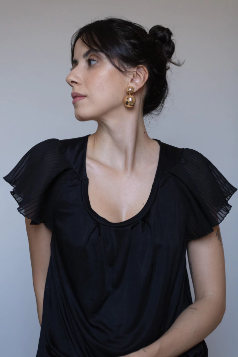 BLUSA MANGA PLISSADA (P)