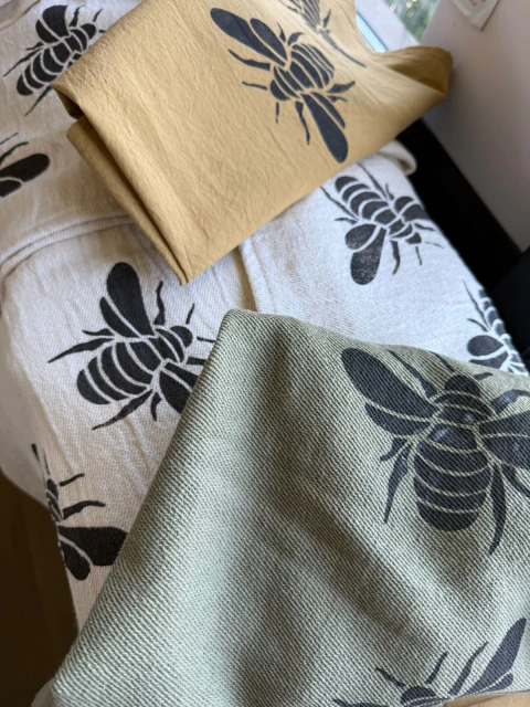 Repasador verde con falla en la estampa