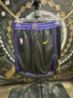 Bermuda Basquete Los Angeles Lakers Preto Roxo LAL NK