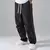Calça Preta com Linha Branca do lado e Cordão De Ajuste Branco - comprar online