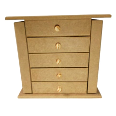 Porta Bijuteria e Colar Comoda Para Organização em MDF - comprar online