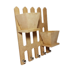 Porta Chave Cerca em MDF com Vaso - comprar online