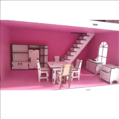 Casinha de Boneca Pintada 56cm