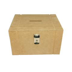Caixa Cofre Retangular com Fecho em MDF - comprar online