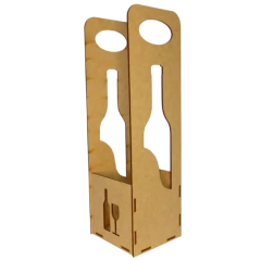 Sacola Presente Porta Vinho Vazada em MDF