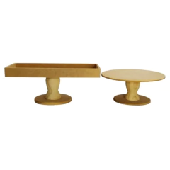 Kit Boleira Redonda e Retangular em MDF Para Decoração de Festa