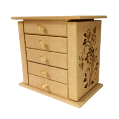 Porta Bijuteria e Colar Comoda Para Organização em MDF