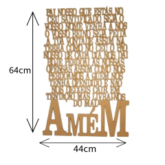 Oração Pai Nosso em MDF 65x44cm - comprar online