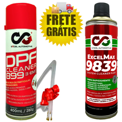 Kit Limpa Catalisador Dpf 3em1 + Excel Max Cleaner 9839 Flex
